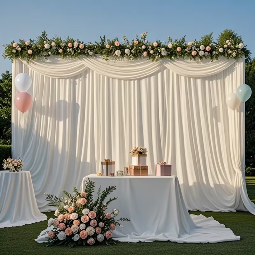 Rideau de fond en satin, drape - Photography Hotel avis et prix
