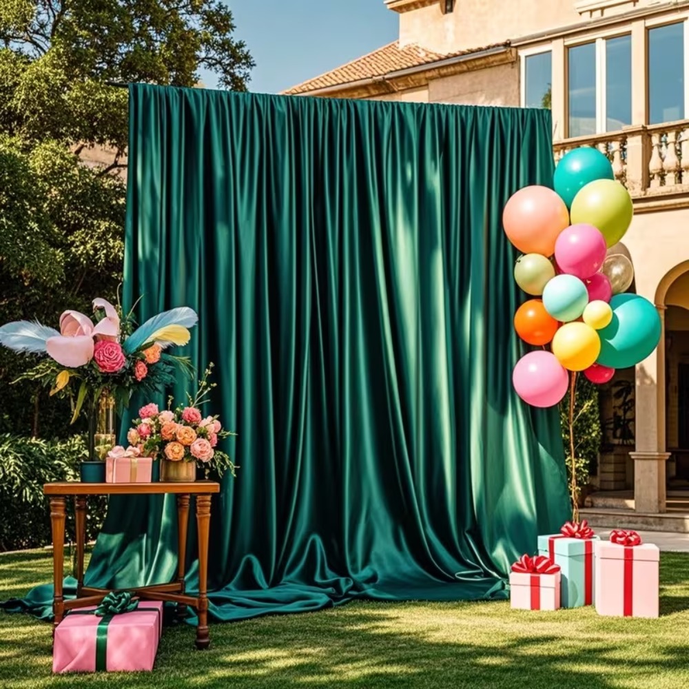 Rideau de fond en satin, drape - Photography Hotel avis et prix