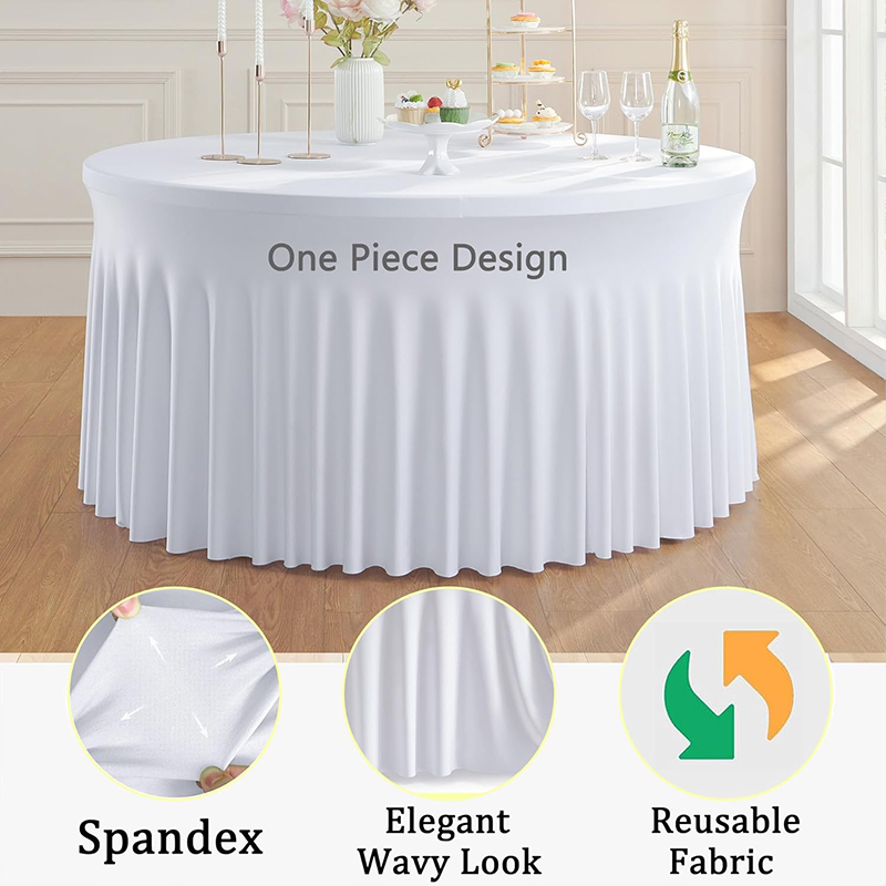 Nappe ronde blanche en Spandex - Photography Hotel avis et prix
